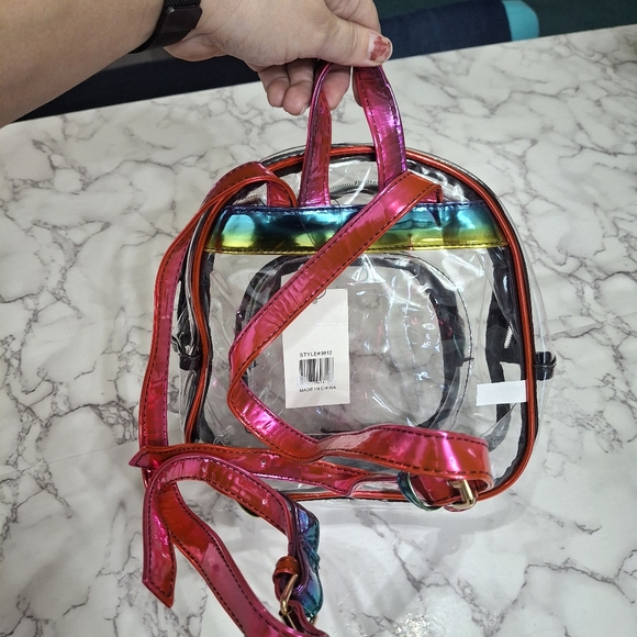 Colorful Clear Mini Backpack - Picture 4 of 7